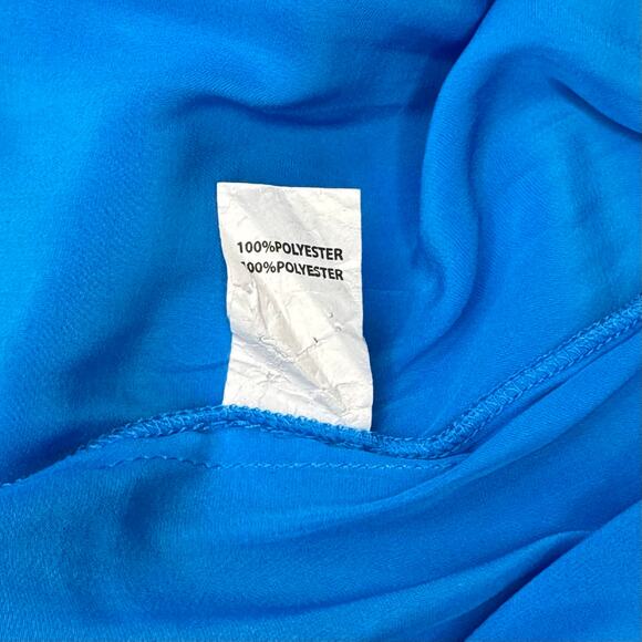 Ramy Brooke Paris Sleeveless Satin Mini Dress in Blue Size S - Picture 10 of 10